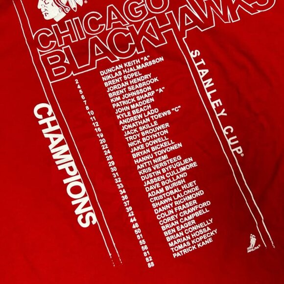 2010 Stanley Cup Champs Chicago Blackhawks Front and Back Hit Sz 2XL - Picture 8 of 8